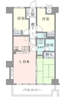 サンリヴァ隅田【8階】の間取り