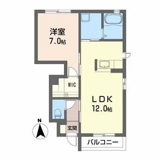 ブルーリサイア【1階】の間取り