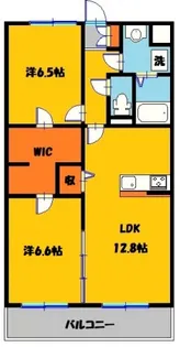 2LDKの間取り画像