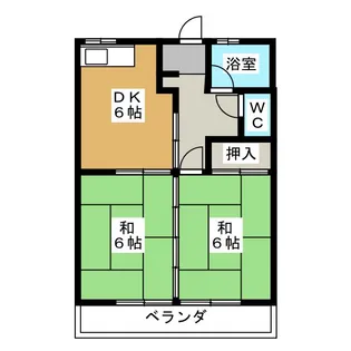 ふじマンション【2階】の間取り