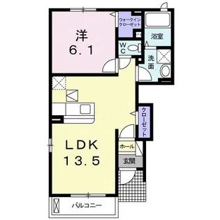 サンライズ・ビレッジA【1階】の間取り