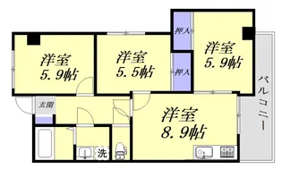 熊野第一コーポ【2階】の間取り