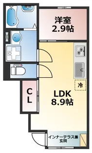 熊本県玉名市六田【アパート】の間取り