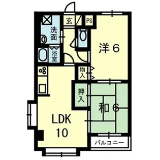 2LDKの間取り画像