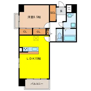 岐阜県岐阜市長住町10【マンション】の間取り