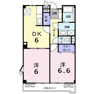 広島県福山市水呑町三新田1【アパート】の間取り