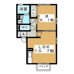 ディアコートD【2階】の間取り