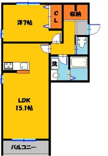 カーサコントレ【2階】の間取り