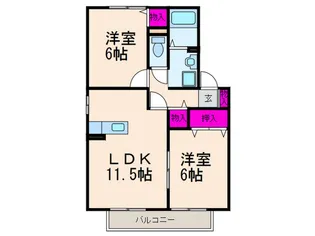 ガーデンビレッジA棟【1階】の間取り