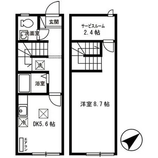 滋賀県草津市大路3【一戸建】の間取り