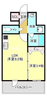 大阪府東大阪市足代新町【マンション】の間取り