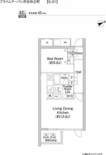 プライムアーバン市谷仲之町【3階】の間取り