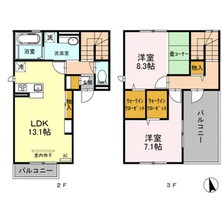 グランオッツ III 205【2階】の間取り