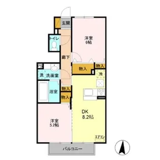 エトワール・ルナ【1階】の間取り