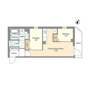 グランカーサ千駄木【1階】の間取り