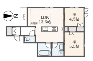 神奈川県川崎市多摩区登戸【マンション】の間取り