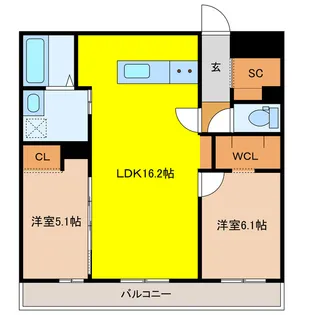 北海道千歳市緑町5【マンション】の間取り