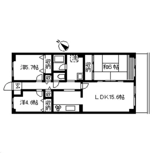 神奈川県川崎市多摩区中野島3【マンション】の間取り