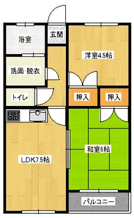 寿ハイツ【2階】の間取り