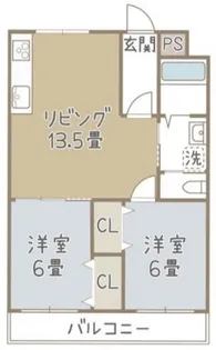 徳島県徳島市川内町金岡【マンション】の間取り