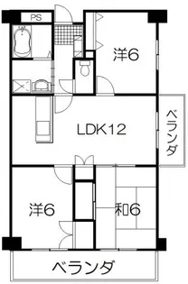 リビエール昭和町【3階】の間取り