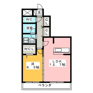 アクア・レガーレステージI【4階】の間取り