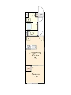 HW.HILLs 東日暮里【1階】の間取り