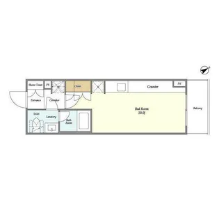ジオエント門前仲町【10階】の間取り