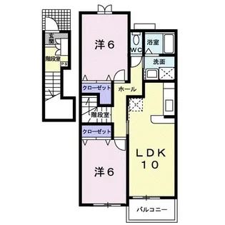 グラン アベニュー B【2階】の間取り