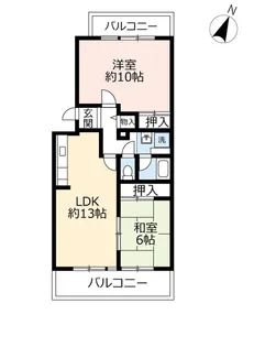 URグリーンタウン槇島【2階】の間取り