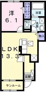 メゾン・ボヌールI【1階】の間取り