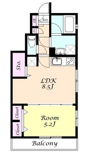 アローワン【1階】の間取り