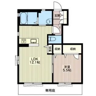 キャトルセゾンA【1階】の間取り