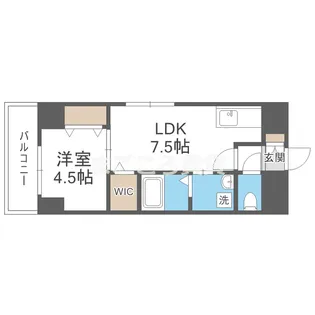 La CASA 上本町【6階】の間取り