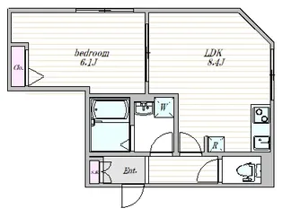 ザ・クラスアーバンス早稲田南【2階】の間取り