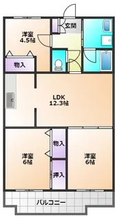 JUN柳沢スクエア【2階】の間取り