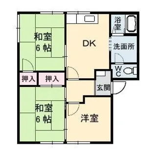 フレグランス佐々木D棟【1階】の間取り