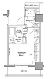 ザ・パークハビオ西横浜【5階】の間取り