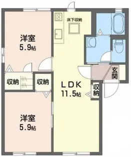 シャーメゾン エチュード B【1階】の間取り