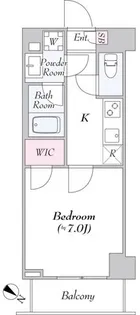 ロイジェント大山西町【2階】の間取り