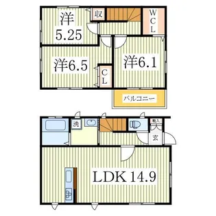 グランソフィア東深井Cの間取り