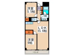 ヒロック藤が丘II【2階】の間取り