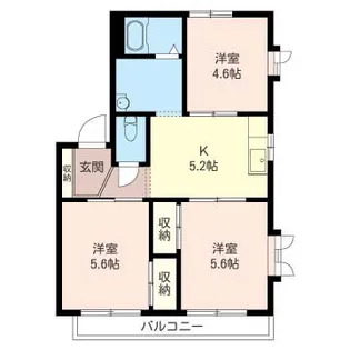 サンドルフ松戸B【2階】の間取り
