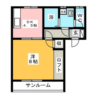 ラベンダーハイツB【2階】の間取り