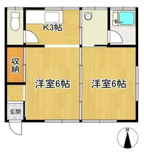 菊水荘A【1階】の間取り