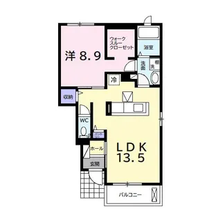 ヴィーナス ポート 八幡【1階】の間取り