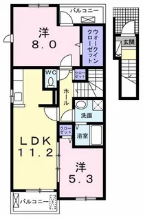グリーンウッドIII【2階】の間取り