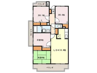 プレジ-ル室見【7階】の間取り