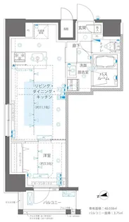 ZOOM浅草WEST【8階】の間取り