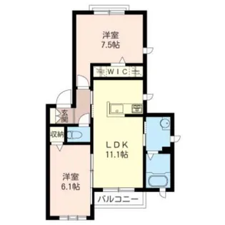 クラリス横濱II番館【2階】の間取り